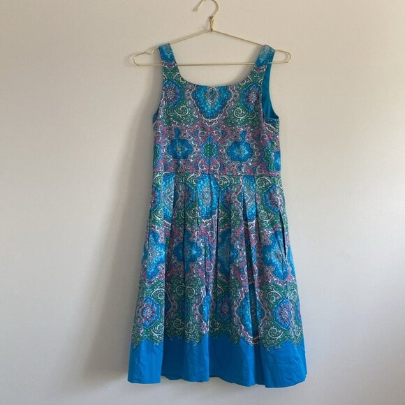 SOLD Talbots Paisley Fit + Flair Dress - Picture 9 of 12